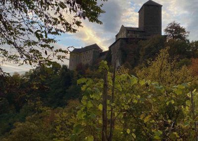 Castel Tirolo tra i vigneti