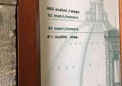 cartello con numero di scalini del campanile di Giotto