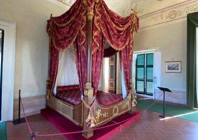 letto di napoleone nella villa sull'isola d'elba