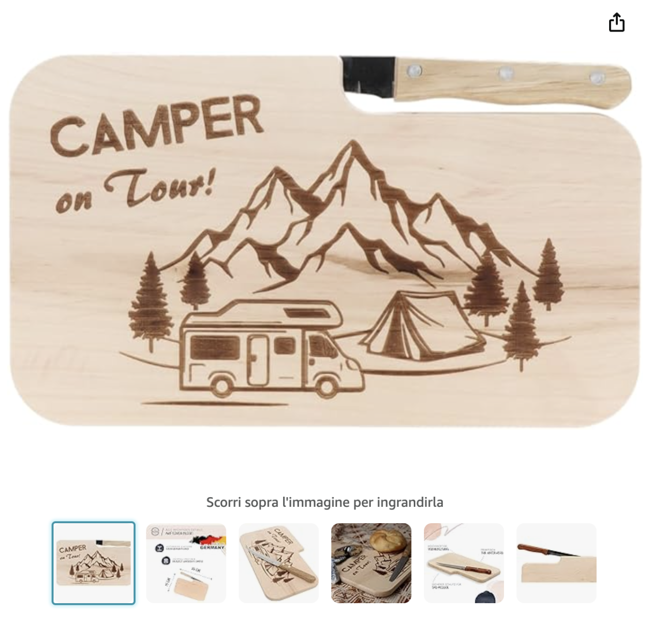 Federa Per Cuscino Reversibile Happy Camper - 45x45 Cm - Decorazione Camper E Divani